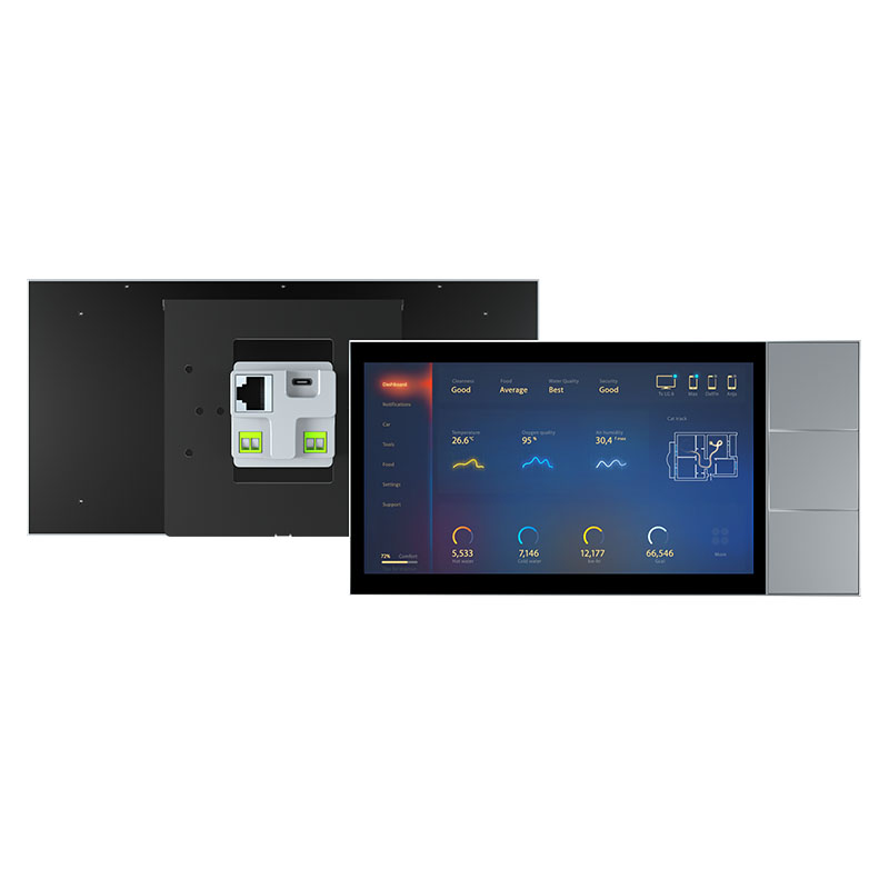Smart Home Panel - ระบบสมาร์ทโฮมปี 2024 แผงควบคุมหน้าจอสัมผัสแนวนอนขนาด 8 นิ้ว พร้อมปุ่มกดแบบกายภาพ