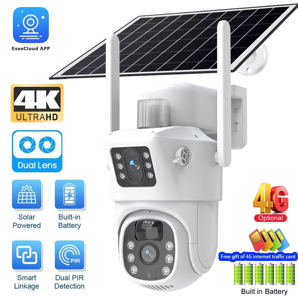 Smart Home Camera Ezviz - กล้องโซลาร์4K 8MP wifi/ 4G ใช้ซิมการ์ดแบตเตอรี่ภายนอกกล้อง IP