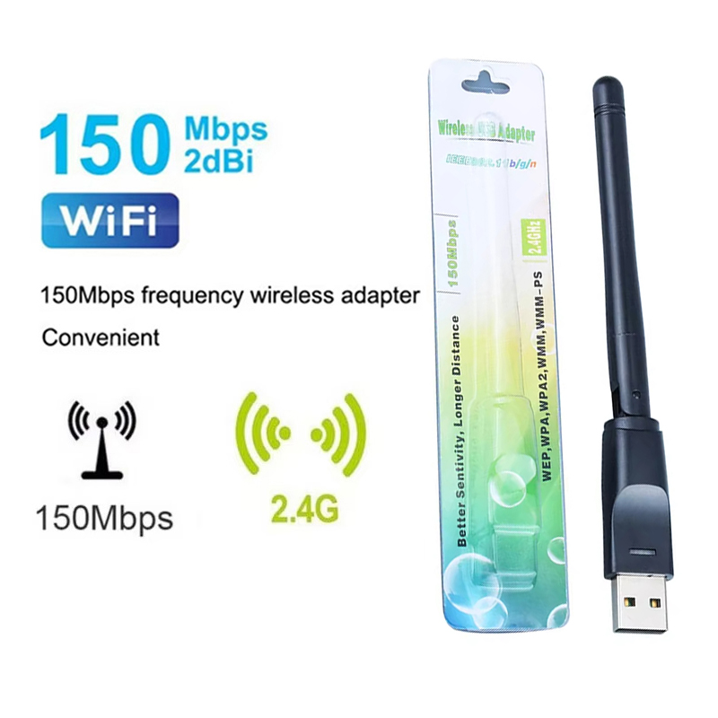 Smart Home For Pc - อะแดปเตอร์ไวไฟ USB รุ่น RTL8188 ตัวรับสัญญาณไวไฟขนาดเล็ก 2.4
