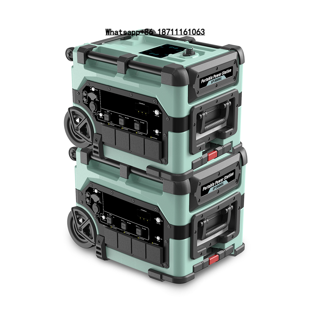 Smart Home System - ระบบตรวจสอบอัจฉริยะแบบพกพา 7680Wh สถานีไฟฟ้าเคลื่อนที่ คลื่นไซน์บริสุทธิ์ ชาร์จเร็ว แผงโซลาร์เซลล์