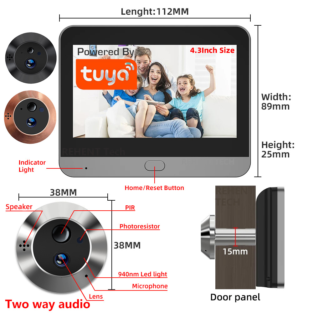 Smart Home Wiser - กล้องวงจรปิดอัจฉริยะแบบสองทางสื่อสาร ความละเอียด 3MP รองรับแอป Tuya SmartLife