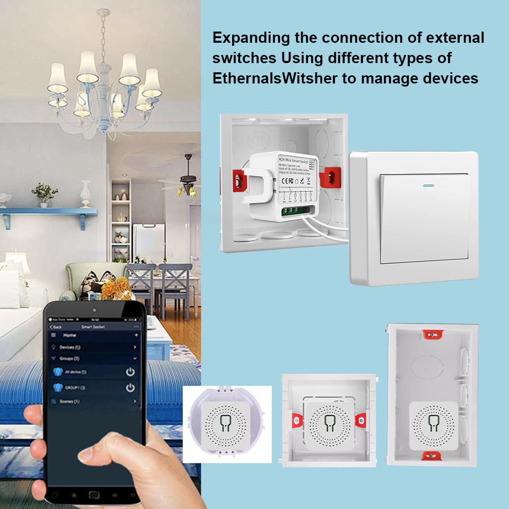 สวิตช์อัจฉริยะ Tuya WiFi 1/2/3 - Smart Home Google Assistant บทวิจารณ์และราคา