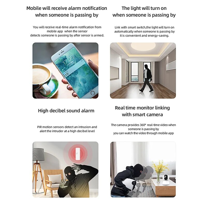 Tuya WiFi Zigbee PIR Motion Se - Smart Home Google Assistant บทวิจารณ์และราคา