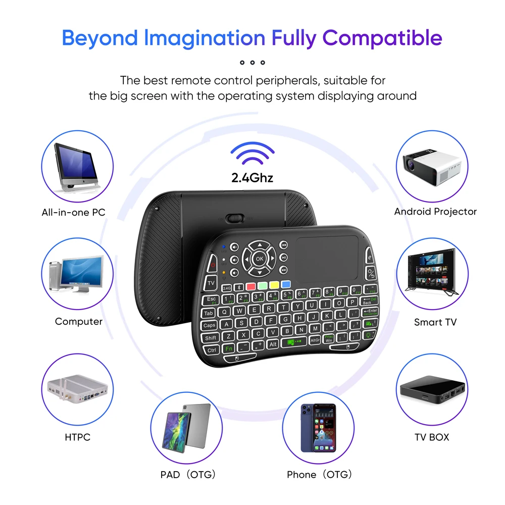 มินิคีย์บอร์ดไจโรสโคปโหมดคู่ 2 - Smart Home Keyboard บทวิจารณ์และราคา