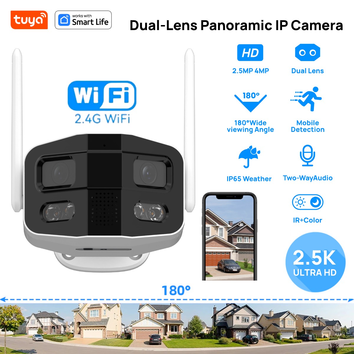 Tuya Smart 4MP 2.5K Dual-Lens  - Smart Home Camera Ezviz บทวิจารณ์และราคา