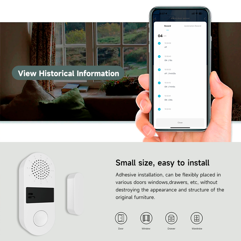 เซ็นเซอร์ตรวจจับประตูหน้าต่างไ - Smart Home Theater บทวิจารณ์และราคา
