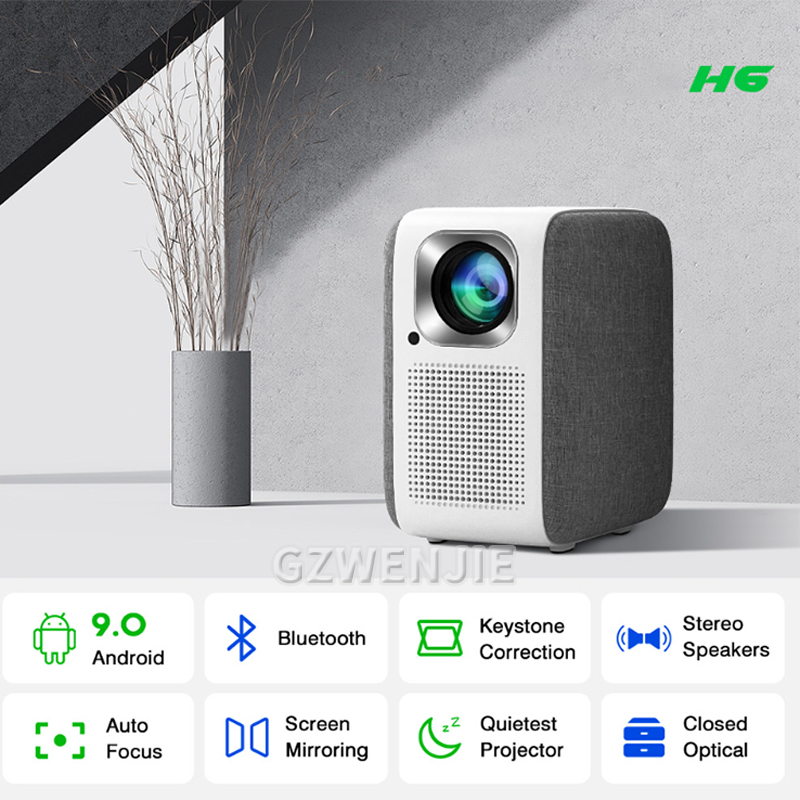 H6 มินิโปรเจคเตอร์ LED 1080P ฟ - Smart Home Theater บทวิจารณ์และราคา