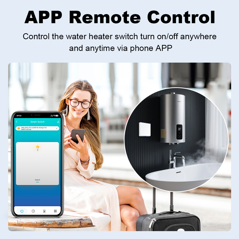 สวิตช์ควบคุมเครื่องทำน้ำร้อนอั - Smart Home Google Assistant บทวิจารณ์และราคา