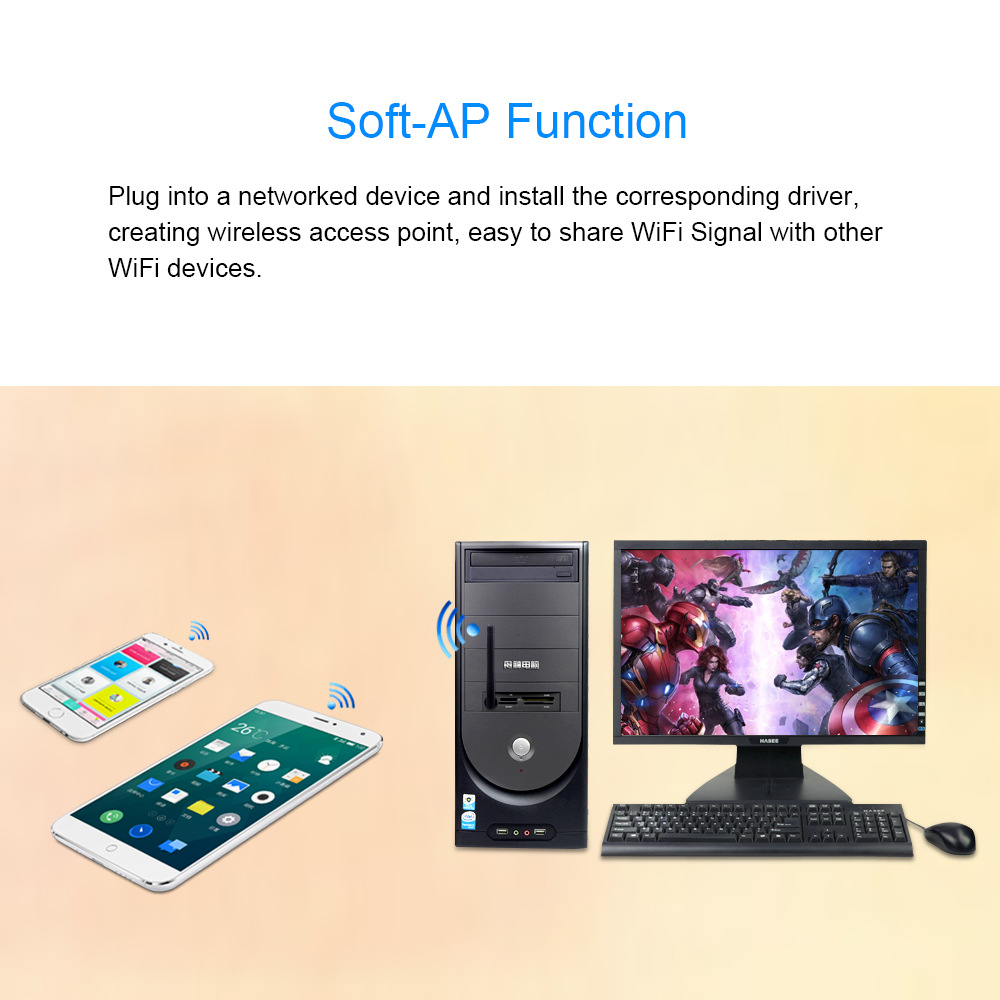 อะแดปเตอร์ไวไฟ USB รุ่น RTL818 - Smart Home For Pc บทวิจารณ์และราคา