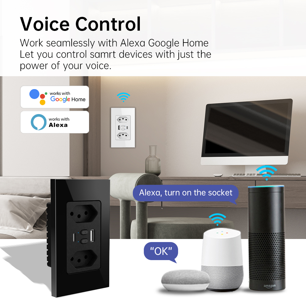 MANHOT ปลั๊กไฟอัจฉริยะ Wifi สำ - Smart Home Google Assistant บทวิจารณ์และราคา