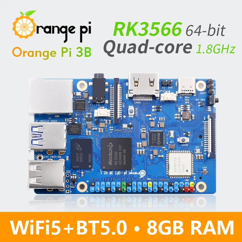 3B Pi สีส้มแรม8GB 4GB 2GB RK35 - Smart Home For Pc บทวิจารณ์และราคา