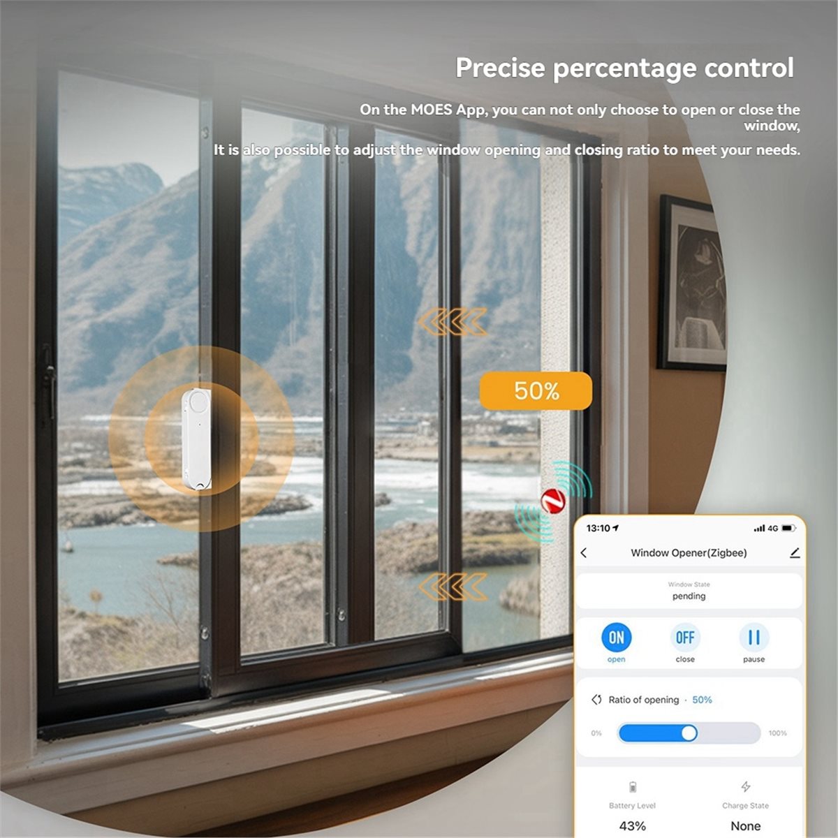 ตัวเปิด-ปิดหน้าต่างบานเลื่อนอั - Smart Home Wiser บทวิจารณ์และราคา
