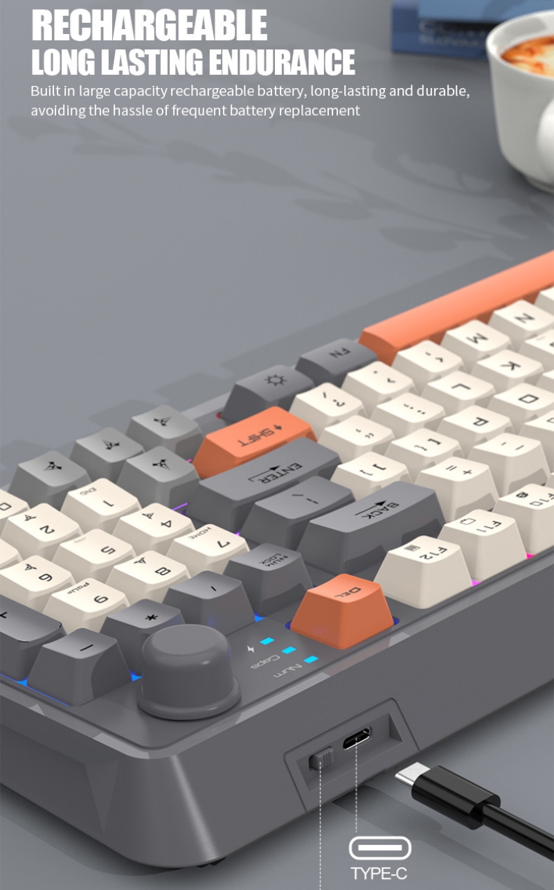คีย์บอร์ดไร้สายสเปนรัสเซียอาหร - Smart Home Keyboard บทวิจารณ์และราคา