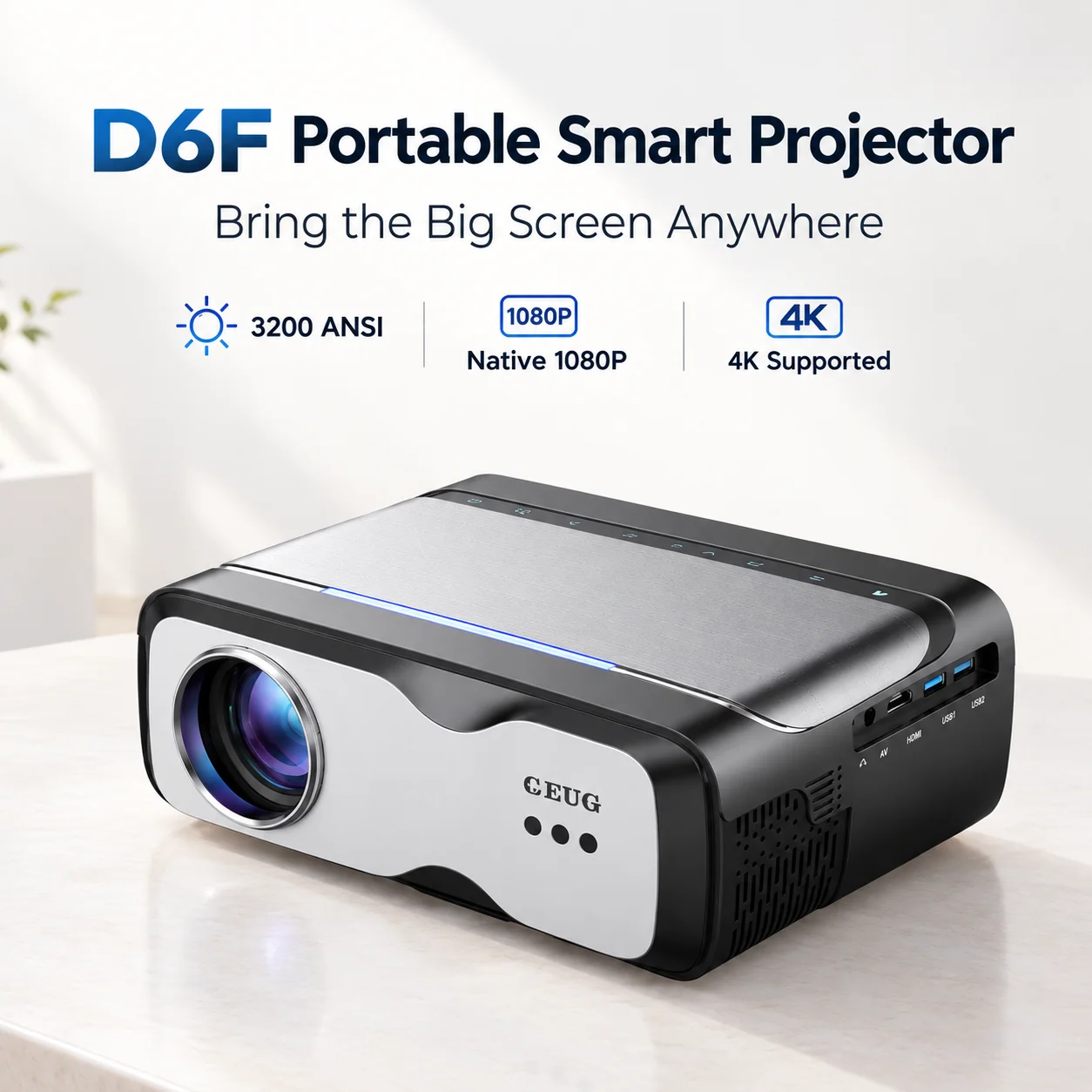CWEUG D6F โปรเจคเตอร์ 4K ความส - Smart Home Apk บทวิจารณ์และราคา
